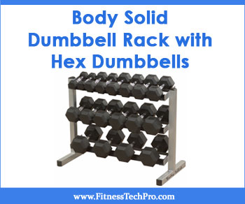 Body Solid GDR363 Dumbbell Rack with Hex Dumbbells